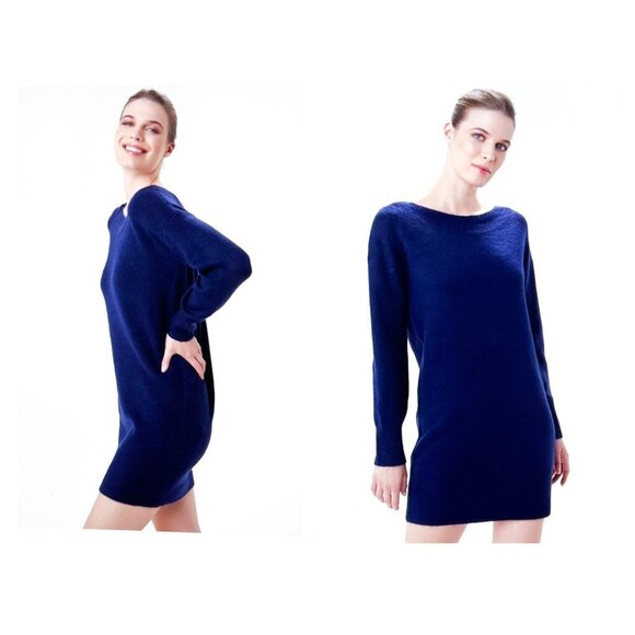 Lolë Evelyn Sweater Dress Amalfi Blue Size Small - Picture 3 of 14